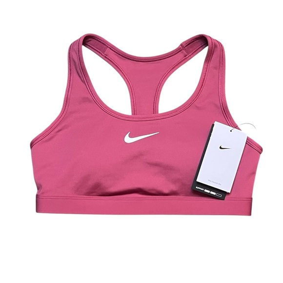 Nike Swoosh Women’s Small Padded Racerback Medium Support Sports Bra Sweet Beet - Picture 2 of 8